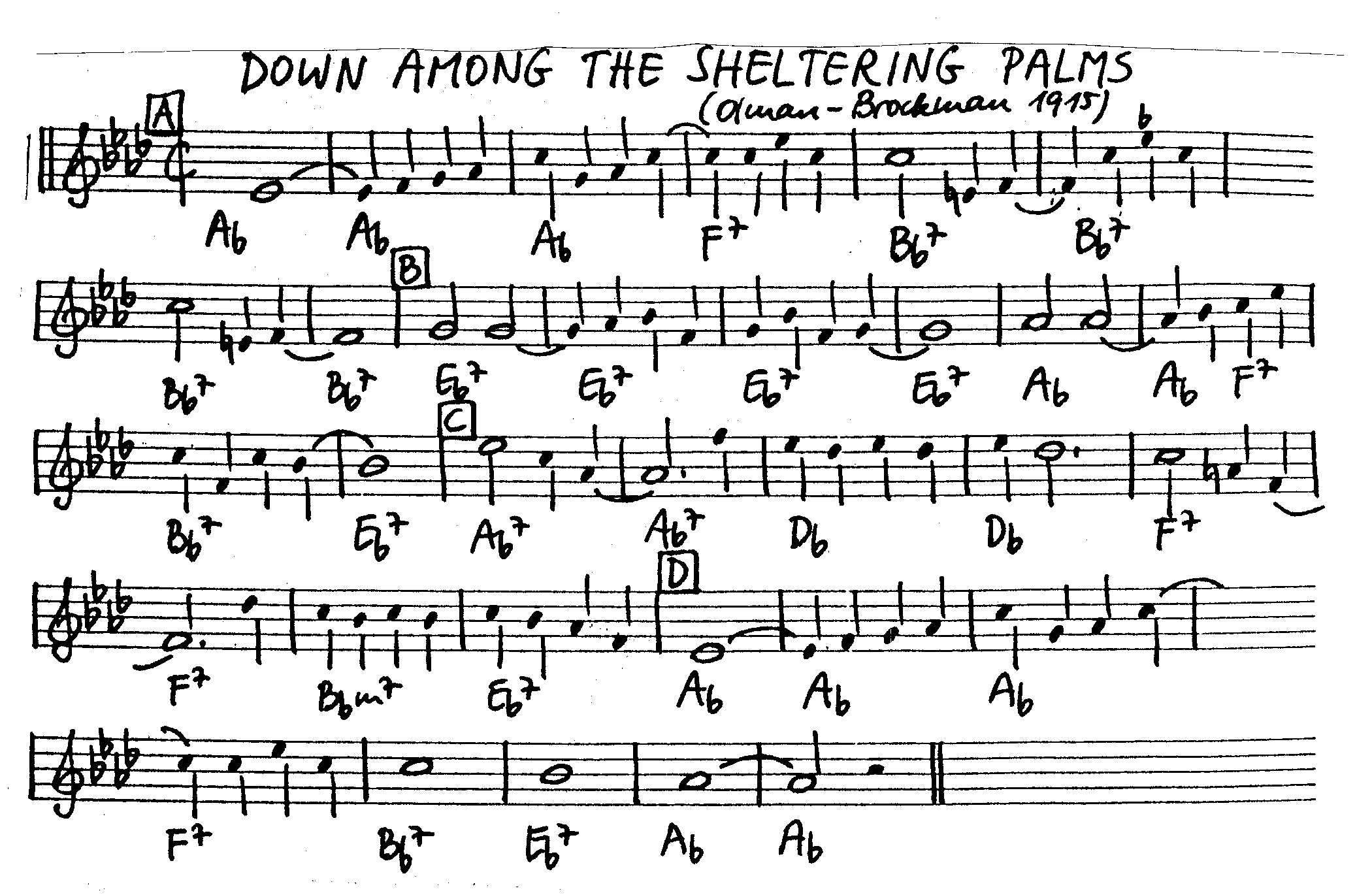 down among the sheltering palms leadsheet – book us for your next 20s or gatsby event